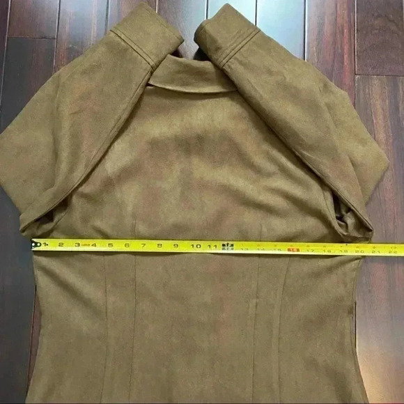 Urban Cotton Western Shirt Faux Suede Long Sleeve Button Front Brown Large - Picture 11 of 16